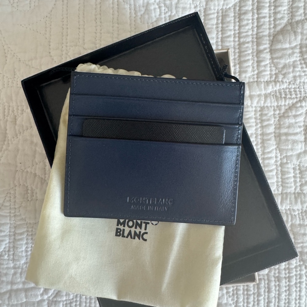 MONTBLANC Meisterstuck Card Holder 6CC in Ink Blue